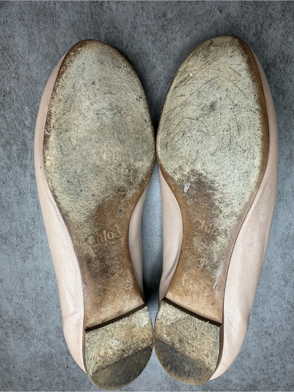 Chloé Scalloped Ballet Flats – Light Pink Leather – Size 38 - Picture 5 of 6